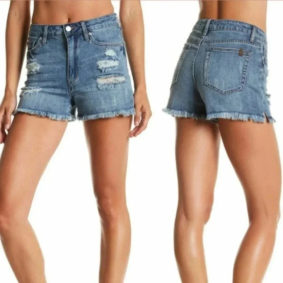 Joe's Jeans Distressed High‎ Waist Shorts Size 26 - Picture 2 of 10